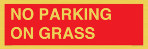 NO PARKING ON GRASS
